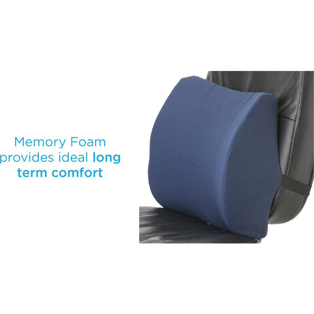 BACK CUSHION MEMORY FOAM BLUE